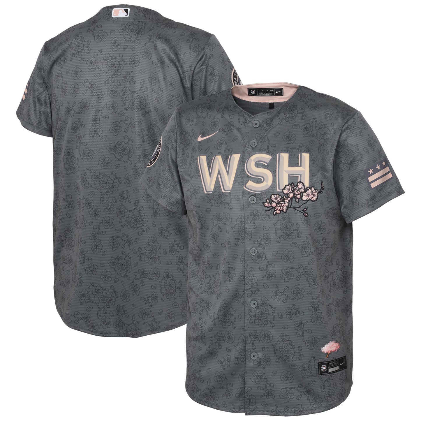 Washington Nationals Nike Youth 2022 City Connect Replica Jersey - Gray