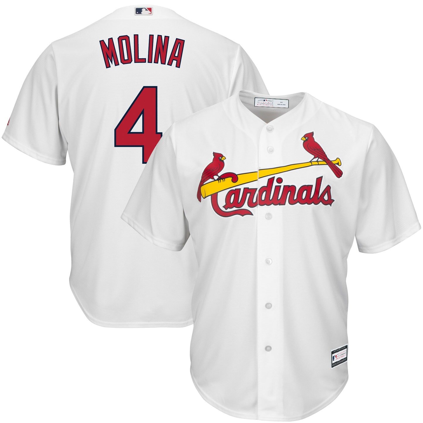 Yadier Molina St. Louis Cardinals Big & Tall Replica Player Jersey - White