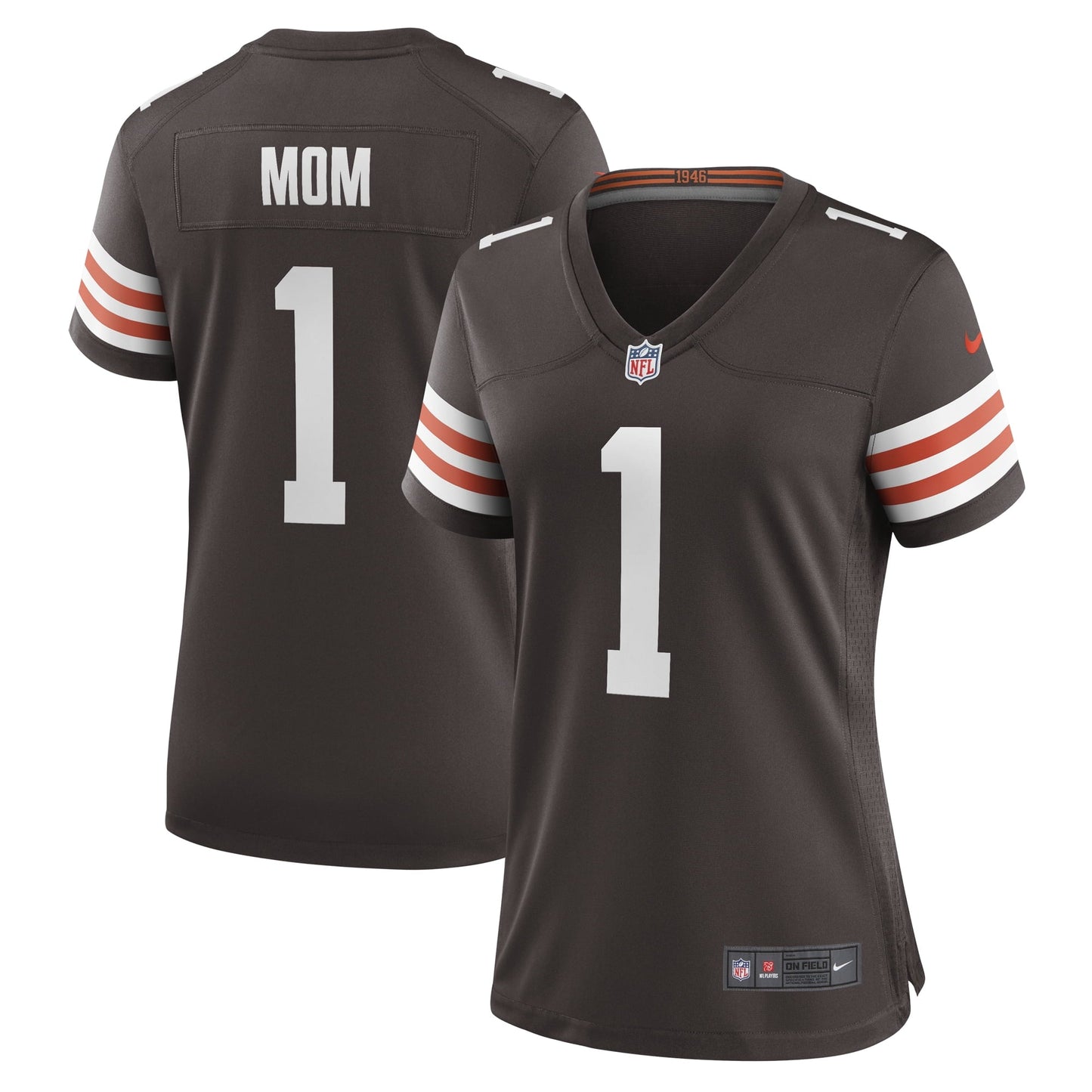 Women's Nike Number 1 Mom Brown Cleveland Browns Game Jersey