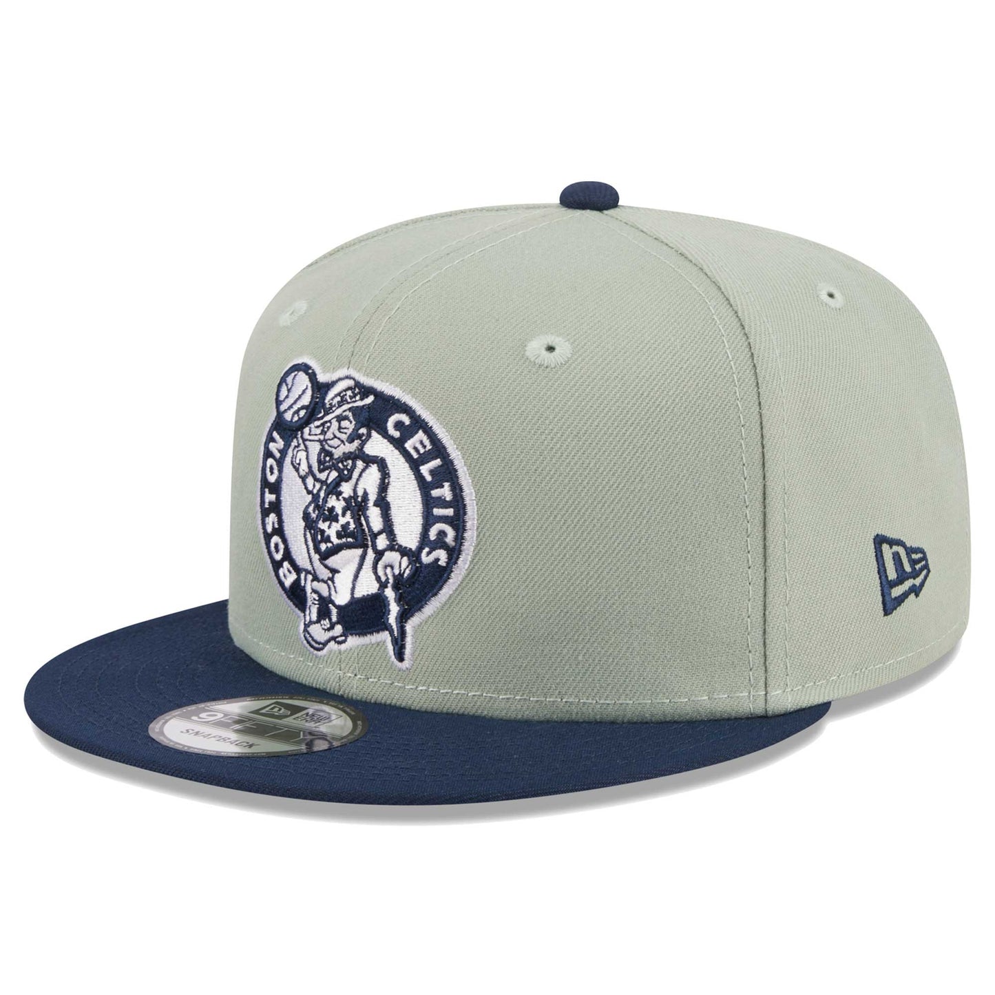 Boston Celtics New Era Two-Tone Color Pack 9FIFTY Snapback Hat - Sage/Navy