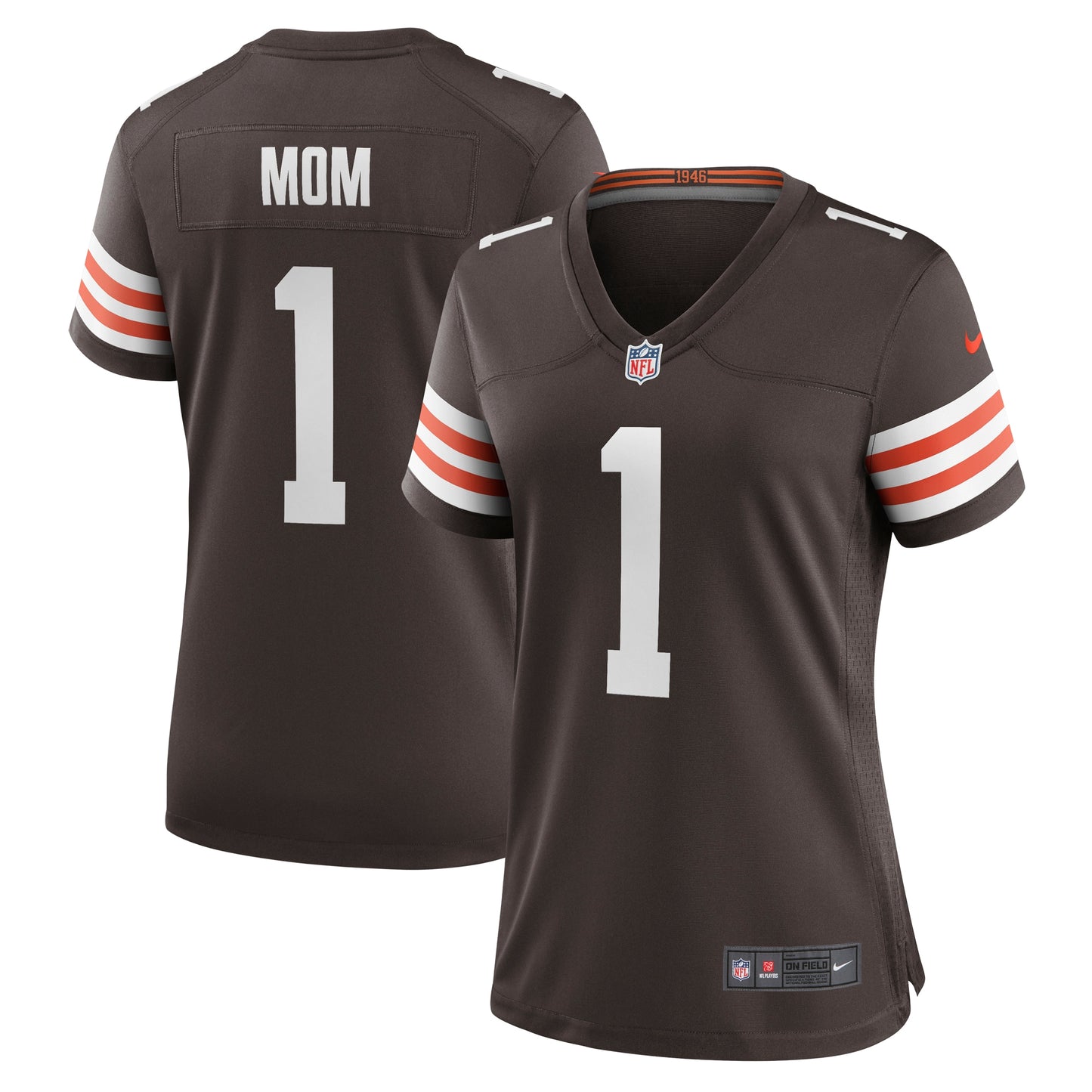 Number 1 Mom Cleveland Browns Nike Women's Game Jersey - Brown