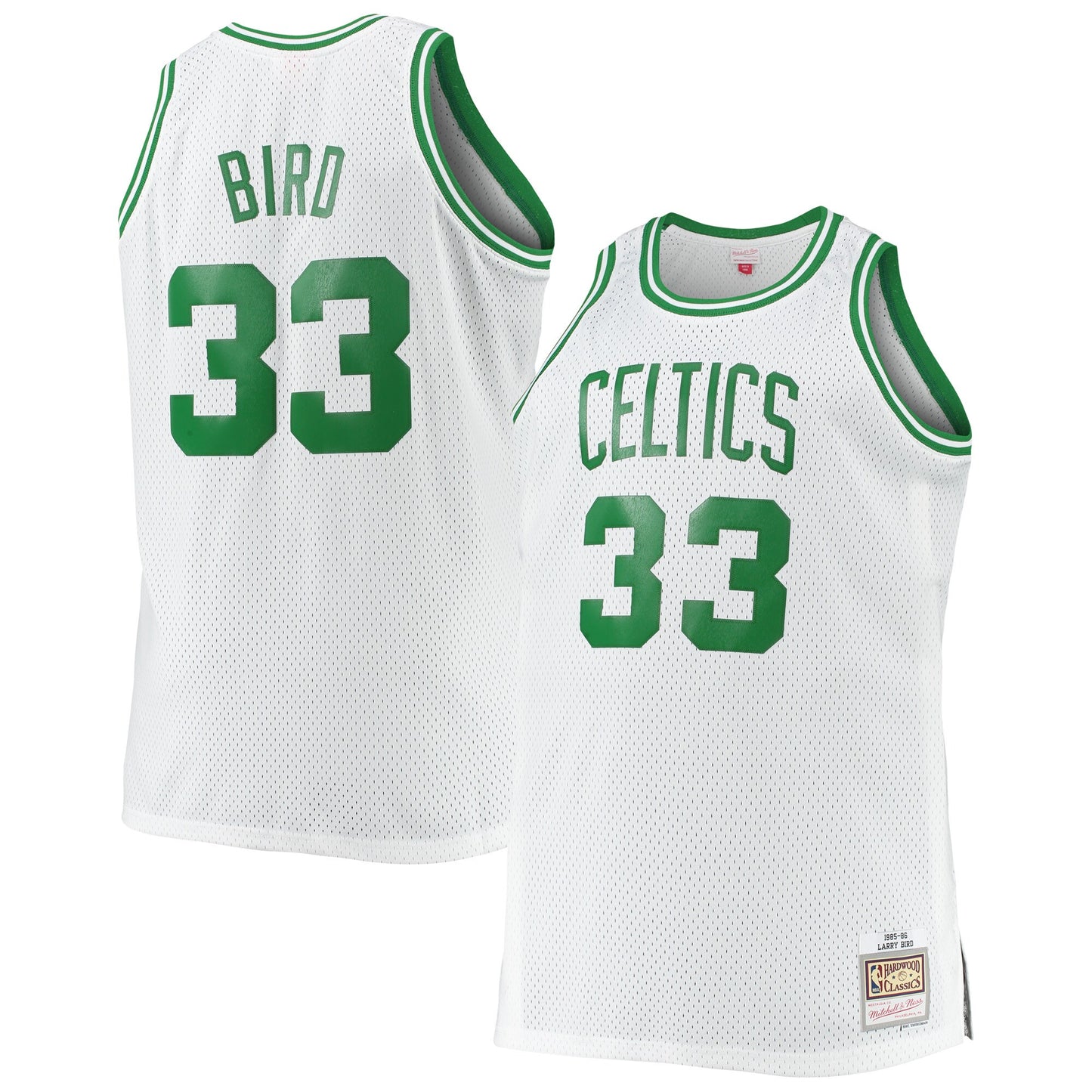 Larry Bird Boston Celtics Mitchell & Ness Big & Tall 1985/86 Hardwood Classics Swingman Jersey - White