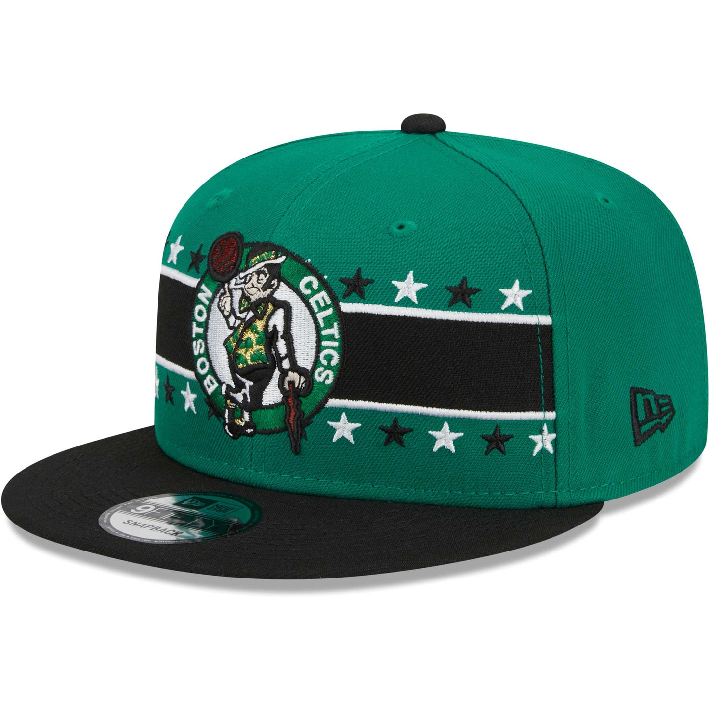 Boston Celtics New Era Banded Stars 9FIFTY Snapback Hat - Kelly Green