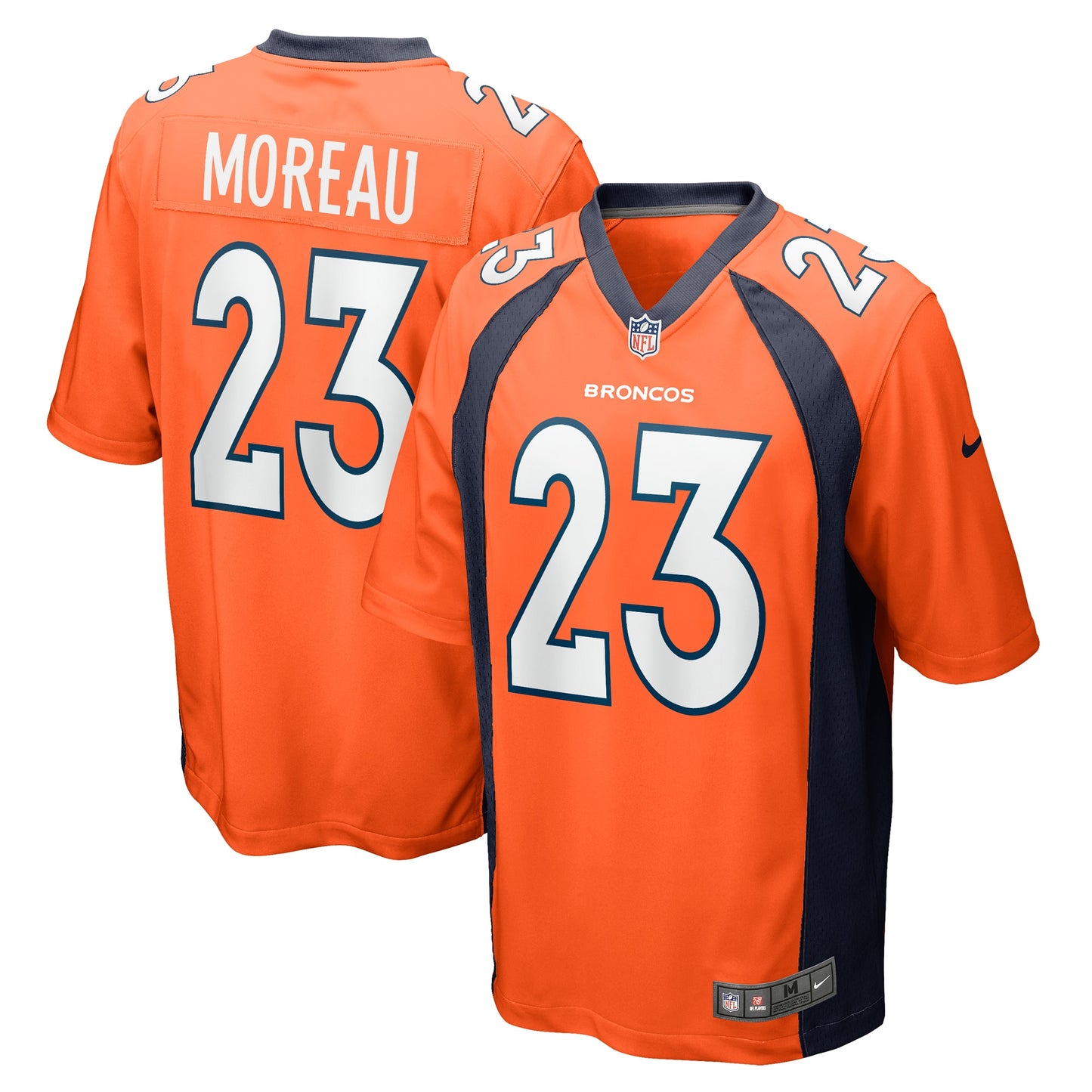 Fabian Moreau Denver Broncos Nike Team Game Jersey - Orange