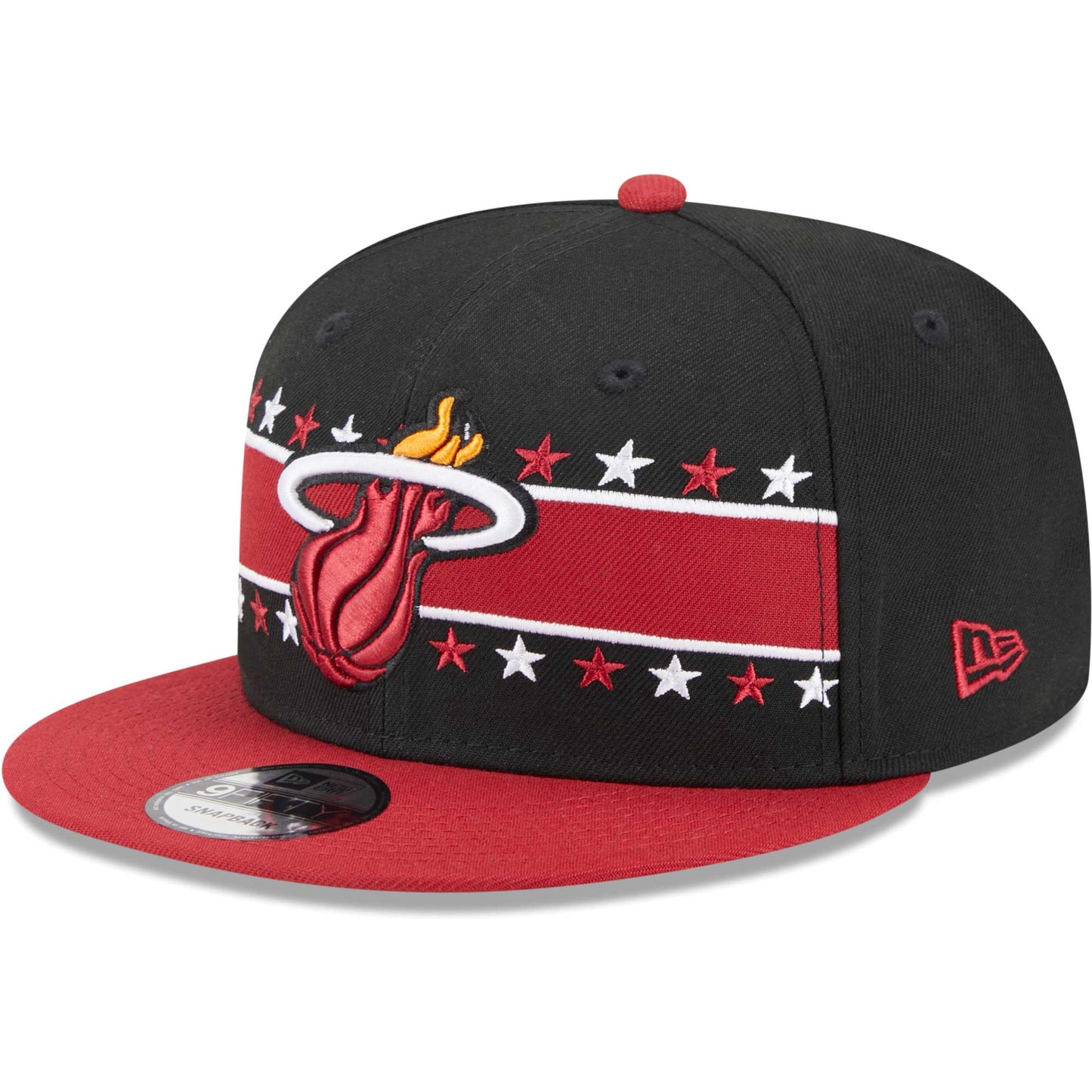 Miami Heat New Era Banded Stars 9FIFTY Snapback Hat - Black