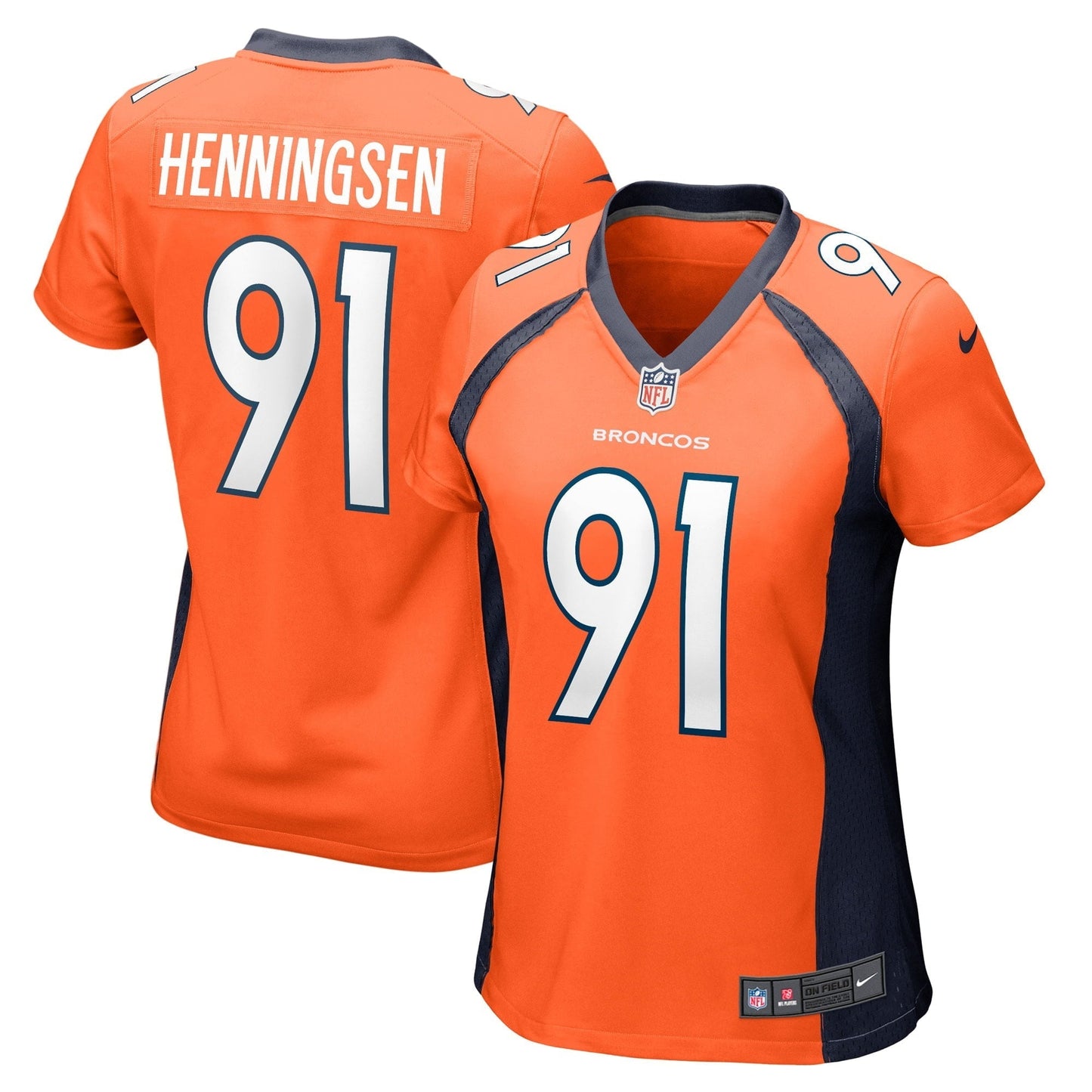 Women's Nike Matt Henningsen Orange Denver Broncos Game Player Jersey