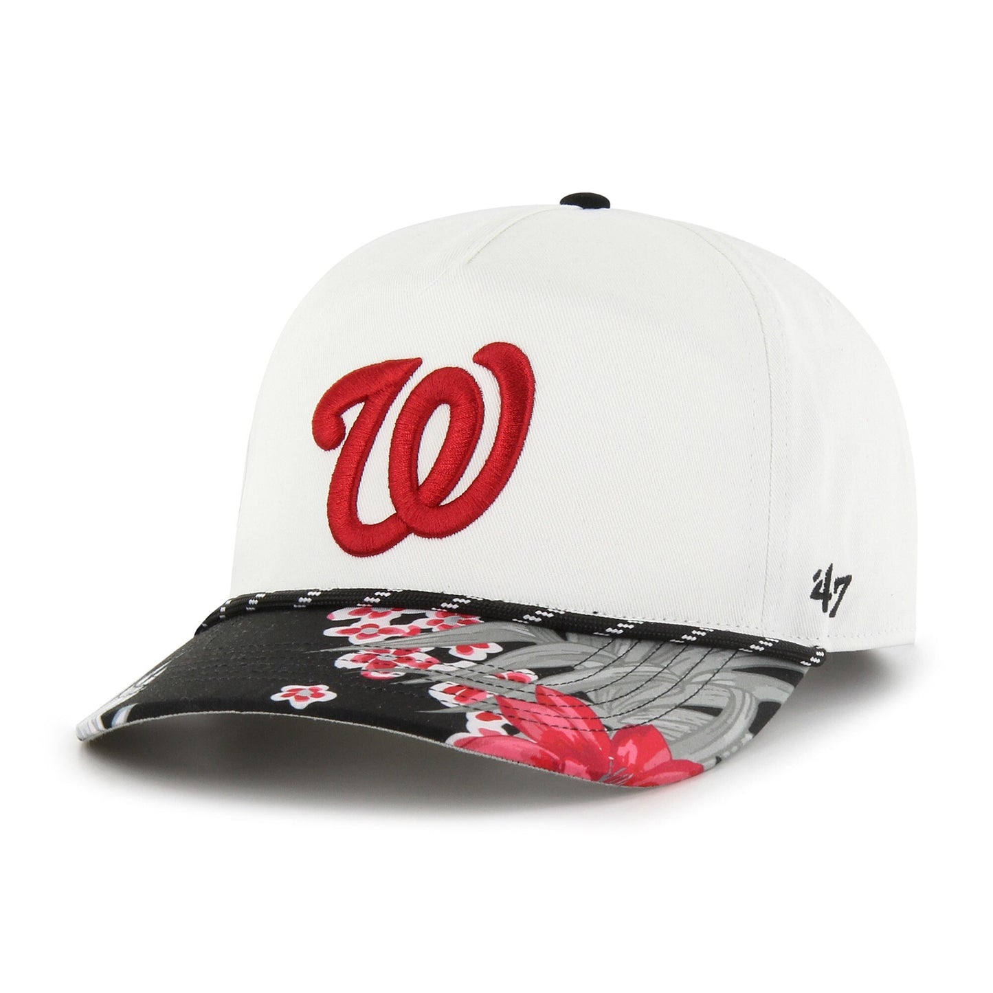 Washington Nationals '47 Dark Tropic Hitch Snapback Hat - White