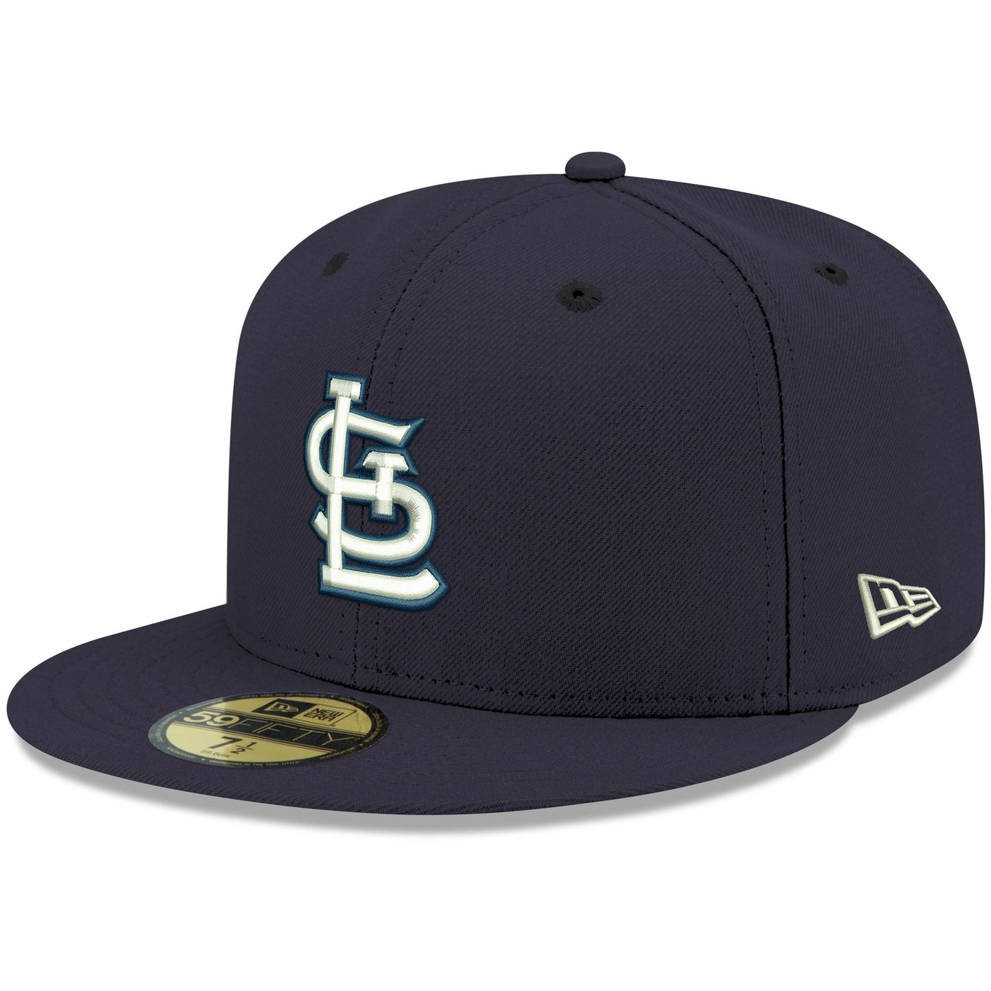 St. Louis Cardinals New Era White Logo 59FIFTY Fitted Hat - Navy
