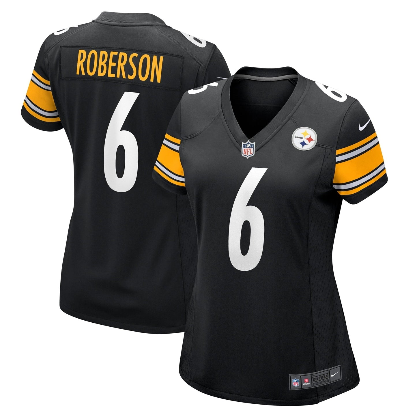 Women's Nike Jaquarii Roberson Black Pittsburgh Steelers Game Player Jersey