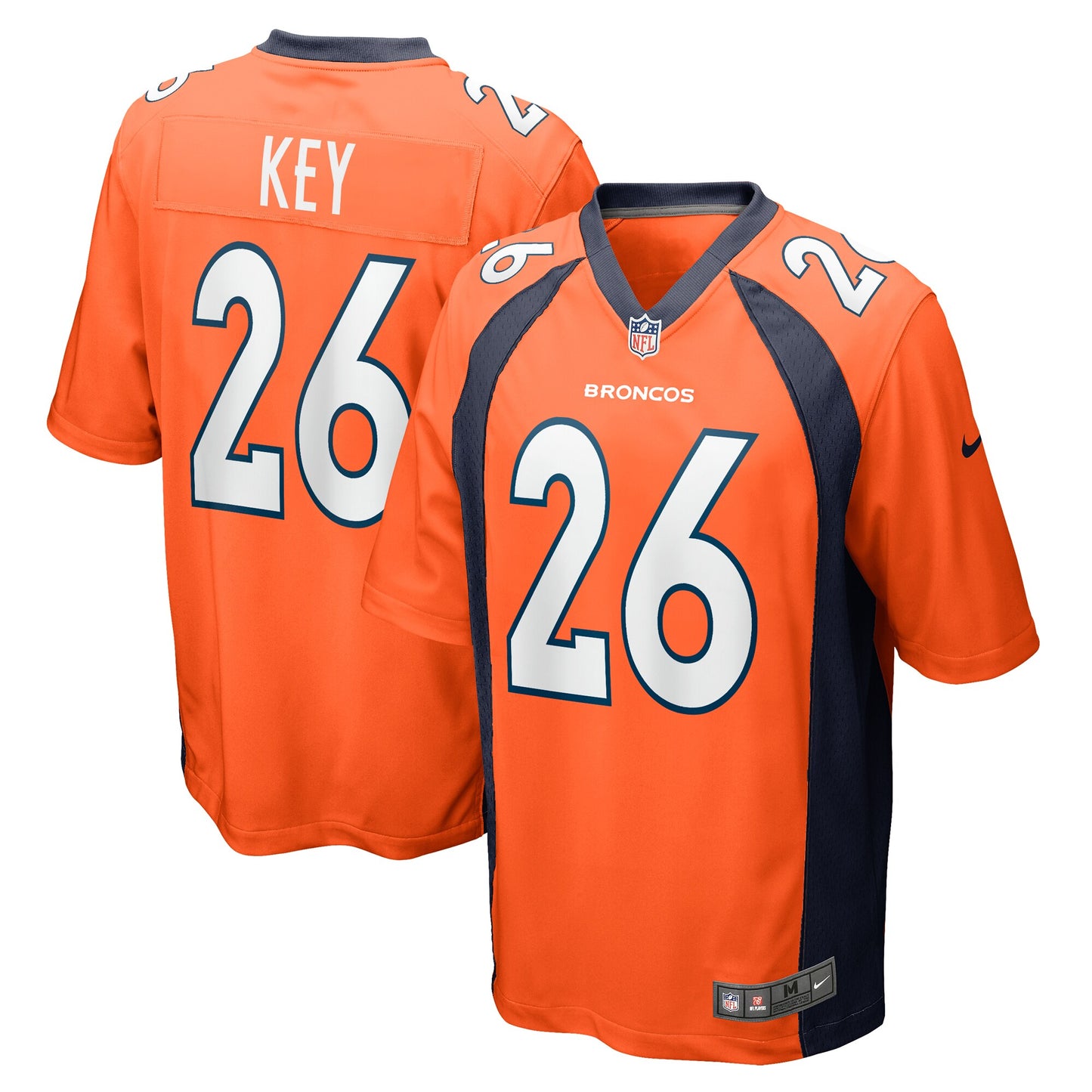 Devon Key Denver Broncos Nike Team Game Jersey - Orange