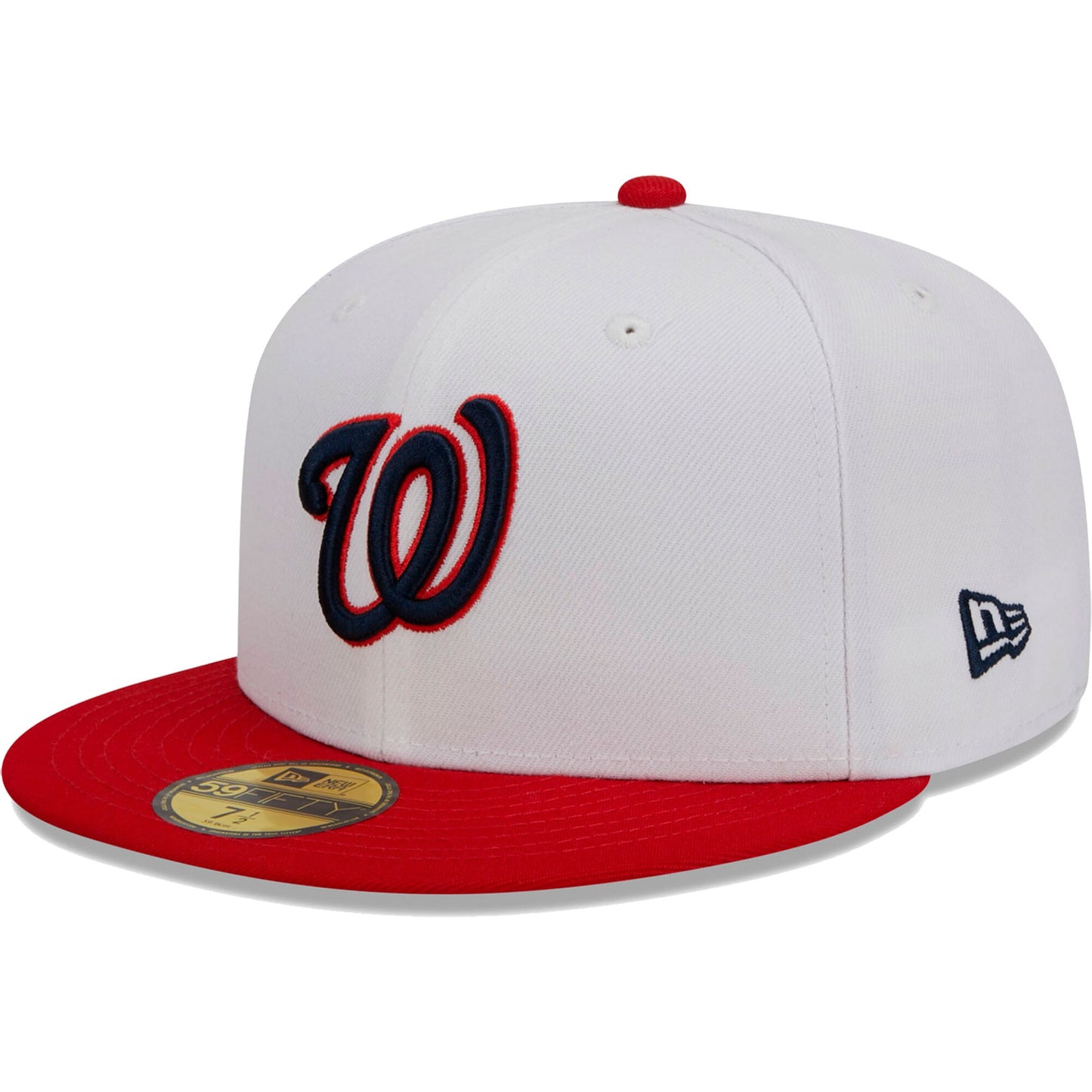Washington Nationals New Era Optic 59FIFTY Fitted Hat - White/Red